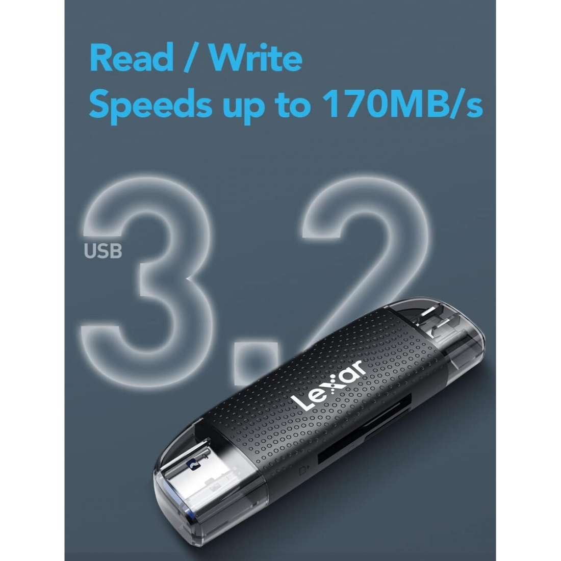 Lexar RW310 Dual-Slot USB-A/C Reader 3.2 Gen 1